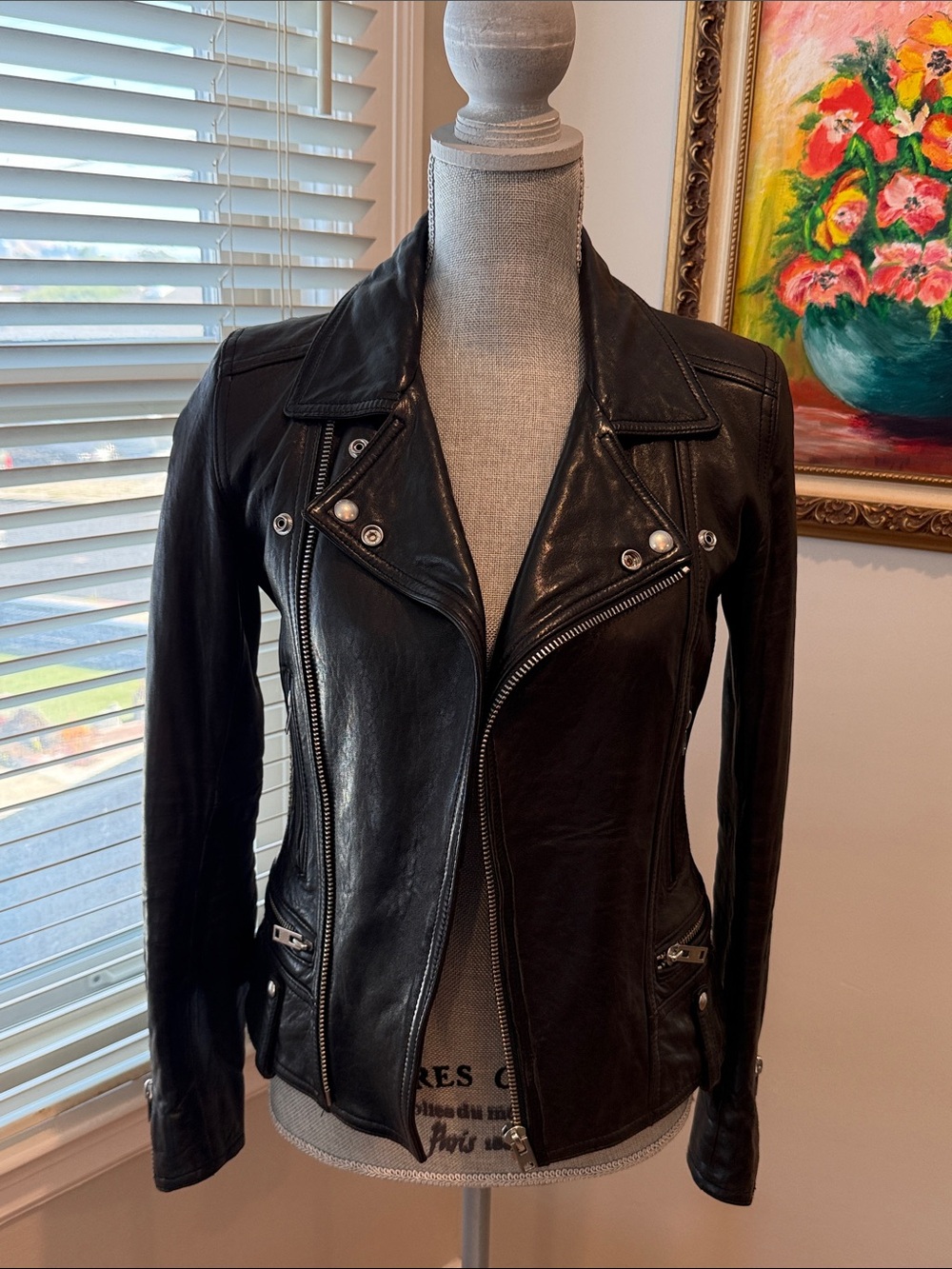 IRO black lamb leather jacket